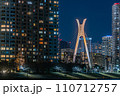 東京のタワーマンションの夜景 110712757