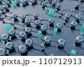 Digitally generated 3D abstract render of molecule, digital generated abstract background 110712913