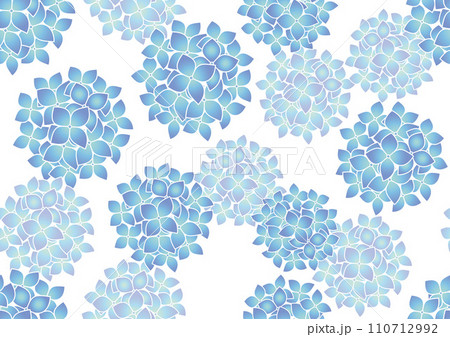 縦横両方向にシームレスなアジサイのパターン 110712992