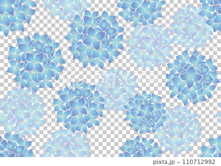 Hydrangea pattern seamless both horizontally and vertically 110712992
