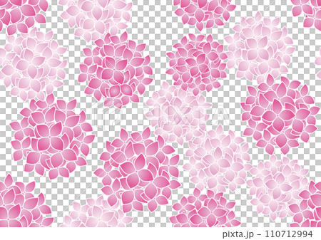 Hydrangea pattern seamless both horizontally and vertically 110712994