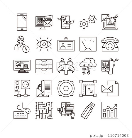 デバイス 人工知能 テクノロジー アイコン セット デバイス 人工知能 テクノロジー アイコン セット 110714008