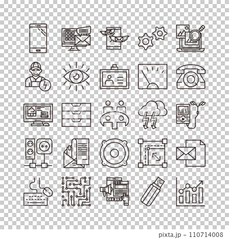 デバイス 人工知能 テクノロジー アイコン セット デバイス 人工知能 テクノロジー アイコン セット 110714008
