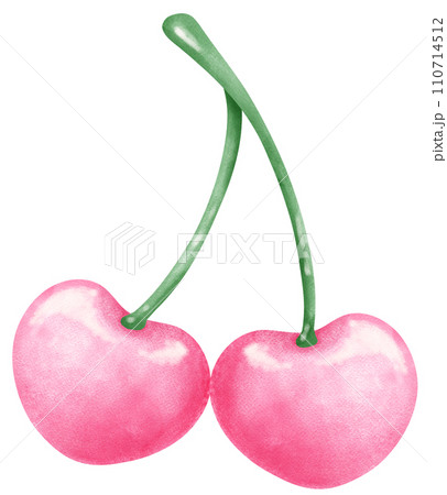 Hot Pink Coquette cherries watercolor Hot Pink Coquette cherries watercolor 110714512