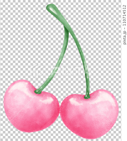 Hot Pink Coquette cherries watercolor Hot Pink Coquette cherries watercolor 110714512