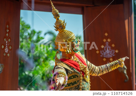 Art culture Thailand Dancing in masked khon in literature ramayana Art culture Thailand Dancing in masked khon in literature ramayana 110714526