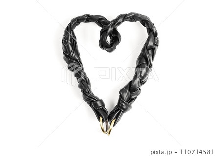 Black Leather Hand Braided Bag Strap on White Black Leather Hand Braided Bag Strap on White 110714581