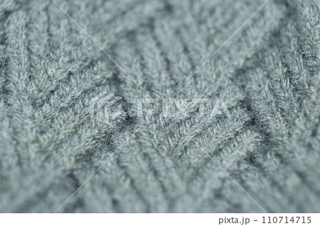 Pattern and texture of synthetic acrylic fabric close-up macro. 110714715