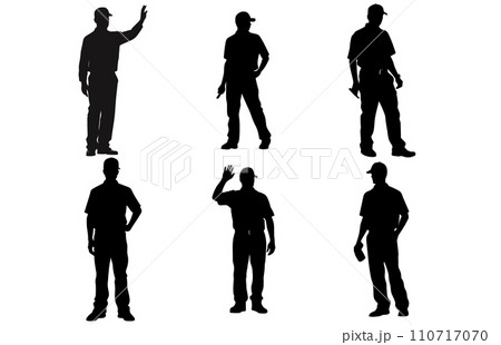 Baseball Umpire Vector Silhouette,Baseball Umpire Decision Indication by Giving Hand Signal, Baseball Umpire Vector Silhouette,Baseball Umpire Decision Indication by Giving Hand Signal, 110717070