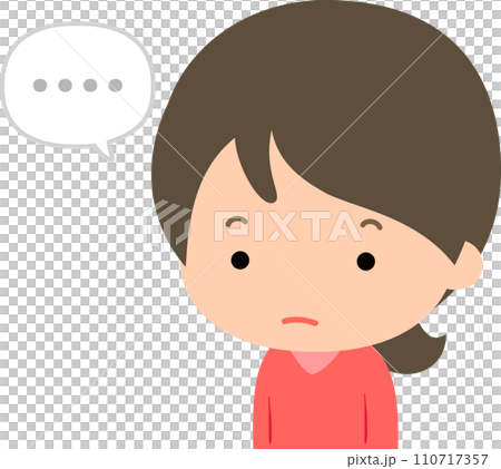 An expressionless woman 110717357