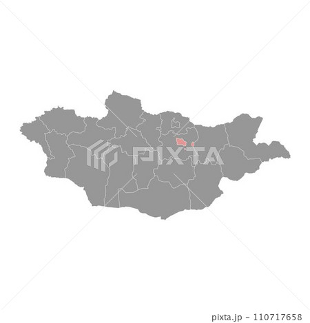 Ulaanbaatar map, administrative division of Mongolia. Vector illustration. Ulaanbaatar map, administrative division of Mongolia. Vector illustration. 110717658