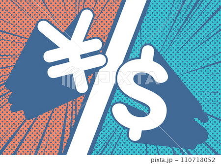 円とドルの背景素材 110718052