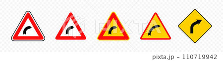 Curve road sign vector design 110719942