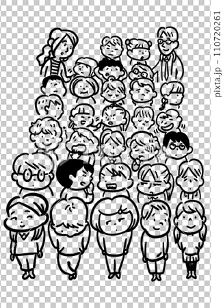 Line drawings of various children 110720261