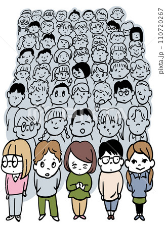色々な子供たちの線画 色々な子供たちの線画 110720267