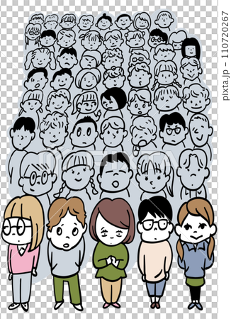色々な子供たちの線画 色々な子供たちの線画 110720267
