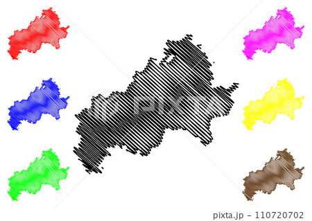 Kheda district (Gujarat State, Republic of India) map vector illustration, scribble sketch Kheda map 110720702