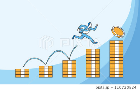 資産形成のイメージイラスト 110720824