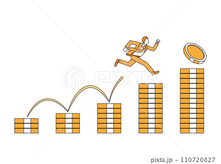 資産形成のイメージイラスト 110720827