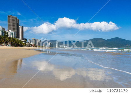 Scenery of My Khe Beach located in Da Nang, central Vietnam 110721170