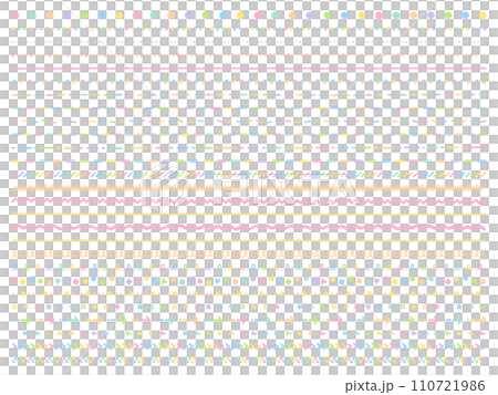 多彩手繪風格線條素材套裝 多彩手繪風格線條素材套裝 110721986