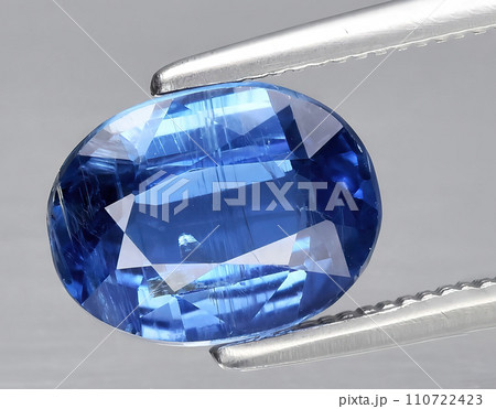natural blue kyanite gem on the background natural blue kyanite gem on the background 110722423