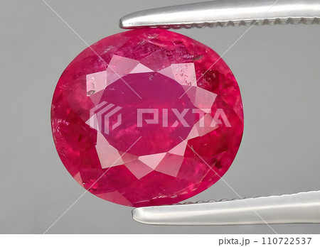 natural pink tourmaline rubellite gem on the background 110722537