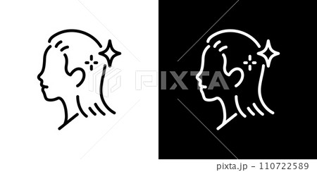 シンプルなヘアサロンアイコン シンプルなヘアサロンアイコン 110722589