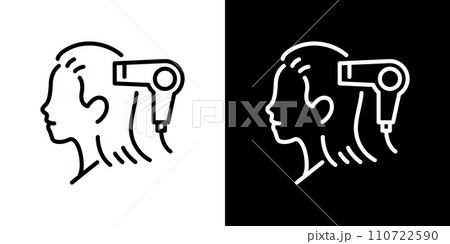 シンプルなヘアサロンアイコン シンプルなヘアサロンアイコン 110722590