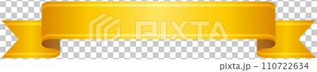 Single illustration of gradation ribbon with gold line 2 (yellow) Single illustration of gradation ribbon with gold line 2 (yellow) 110722634