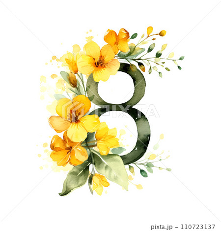 Watercolor flowers 8 march Women's Day vector Watercolor flowers 8 march Women's Day vector 110723137