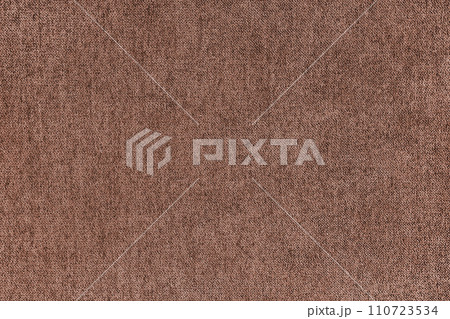 Plain brown velours fleecy upholstery fabric texture background. 110723534