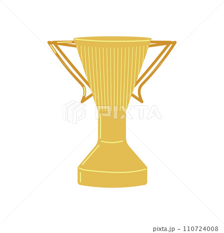 Gold Cup winner prize sports competitions games.Trophy cup of the champion. Vector illustration. Gold Cup winner prize sports competitions games.Trophy cup of the champion. Vector illustration. 110724008