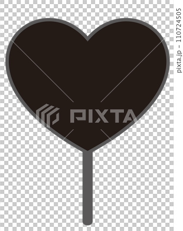 心形偶像粉絲圖示（黑底）/心形粉絲 110724505