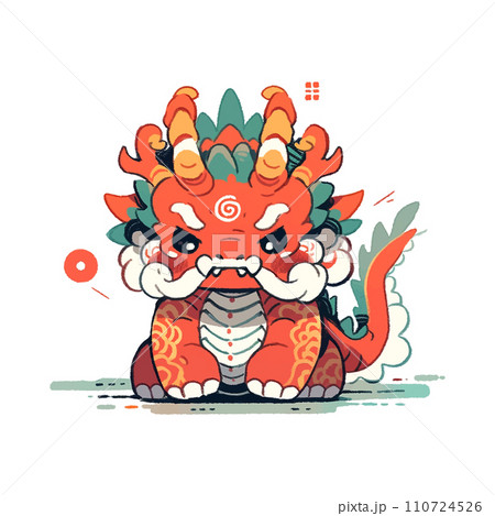 chinese angry dragon 2024 vector illustration chinese angry dragon 2024 vector illustration 110724526