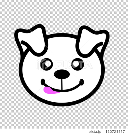 Illustration of white puppy face Illustration of white puppy face 110725357