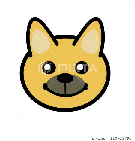 柴犬の子犬の顔のイラスト 柴犬の子犬の顔のイラスト 110725796