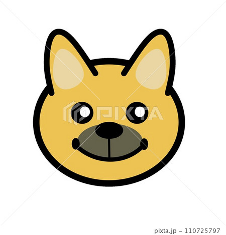 柴犬の子犬の顔のイラスト 110725797