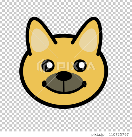 柴犬の子犬の顔のイラスト 110725797