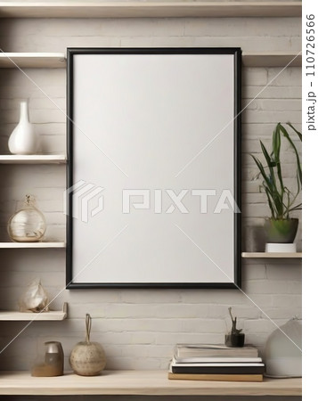 Mockup empty poster frame in modern interior. 110726566