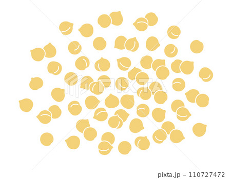 Big heap of chickpeas. Flat vector illustration isolated on white background. Big heap of chickpeas. Flat vector illustration isolated on white background. 110727472