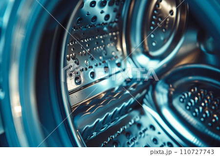 Macro Shot: Drum Inside Washing Appliance Macro Shot: Drum Inside Washing Appliance 110727743