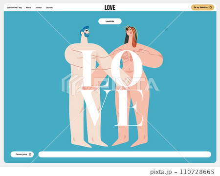 Valentine: Embrace of Love - modern flat vector concept illustration of a loving embrace between partners, accented with playful love icons and florals. Metaphor of shared affection, love, connection Valentine: Embrace of Love - modern flat vector concept illustration of a loving embrace between partners, accented with playful love icons and florals. Metaphor of shared affection, love, connection 110728665