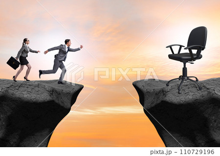 Business people competing for promotion Business people competing for promotion 110729196