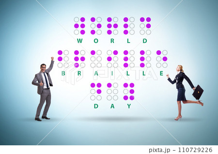 Concept of world braille day 110729226