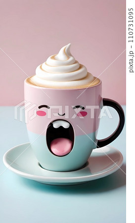 Kawaii cup of coffee drawing cartoon artwork Kawaii cup of coffee drawing cartoon artwork 110731095
