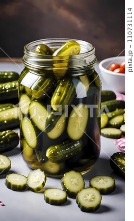 Bunch of pickles banner poster illustration background 110731114