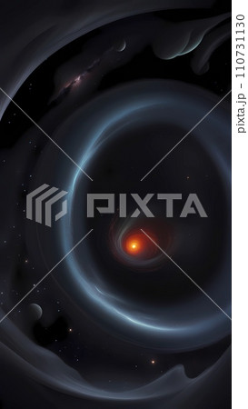 Black hole in galaxy illustration background 110731130