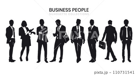 vector silhouettes of business people vector silhouettes of business people 110731541