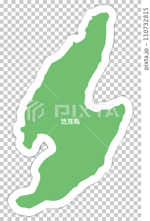 佐渡島の形 110732815